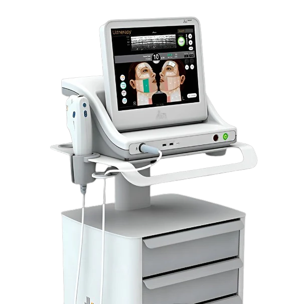Ultherapy treatment for non-invasive skin lifting and tightening.