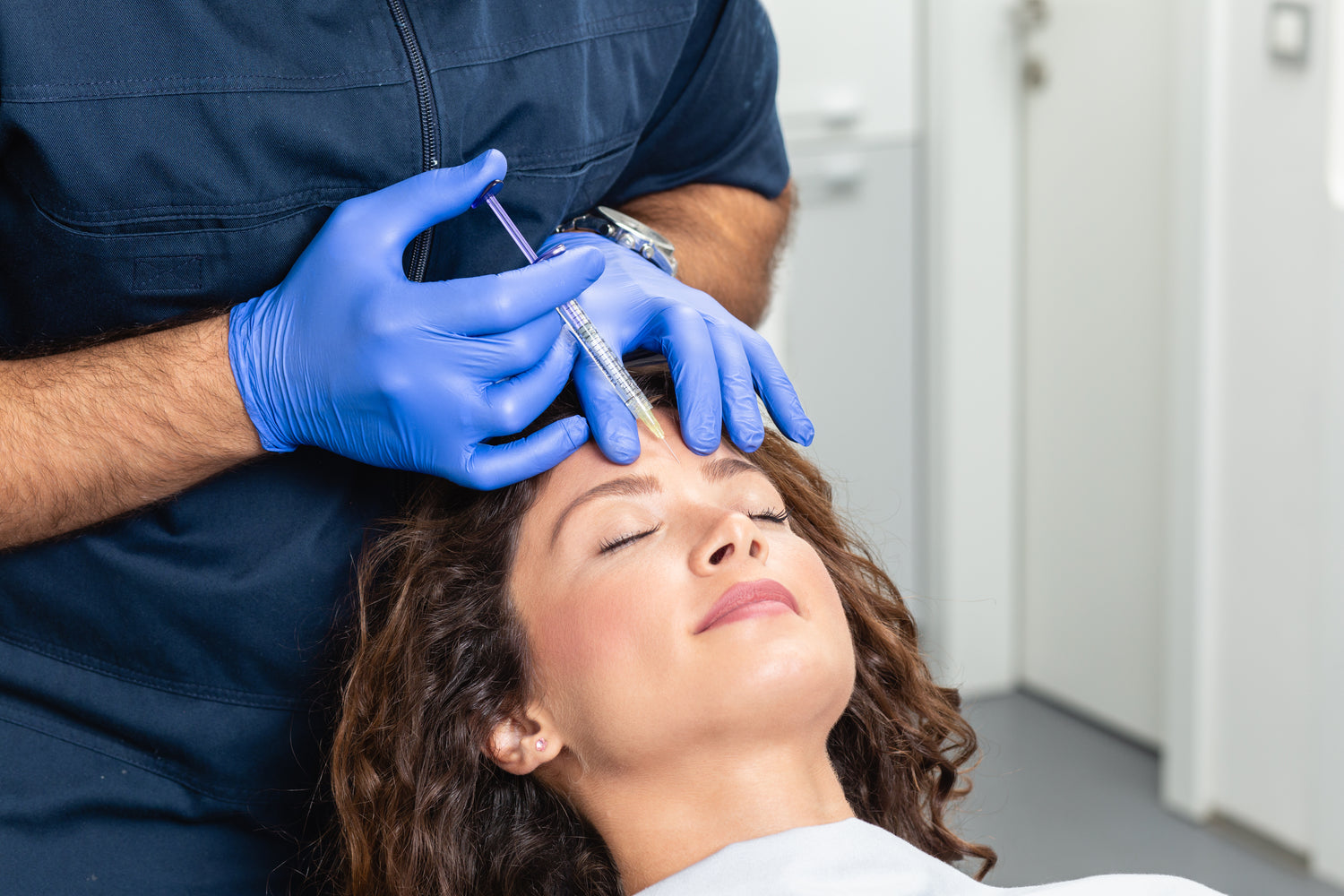 Face injection for skin rejuvenation and wrinkle reduction.