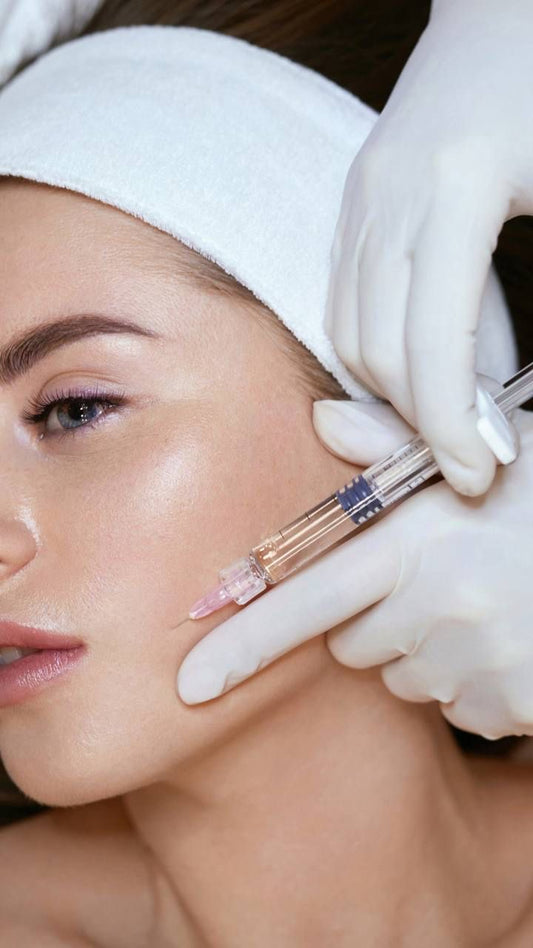 Face injection for skin rejuvenation and wrinkle reduction.